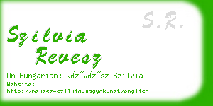 szilvia revesz business card